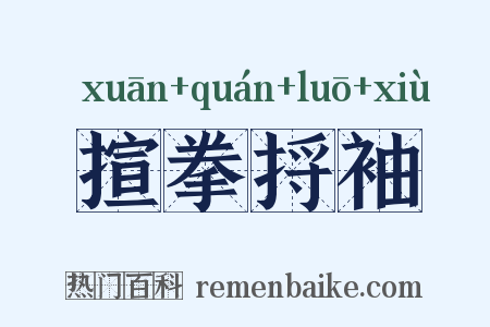 揎拳捋袖是什么意思的图片